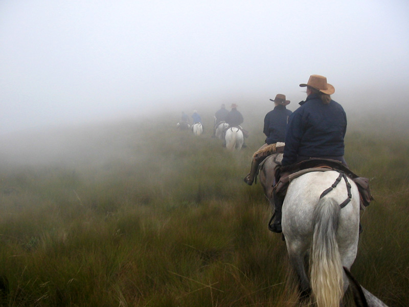 An entire day on horseback